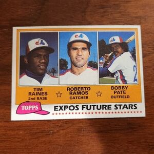 Topps Expos Future Stars Trading Card - Orange and White